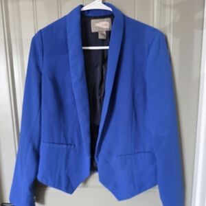 Love 21 Womans Small Royal Blue Blazer Open Front